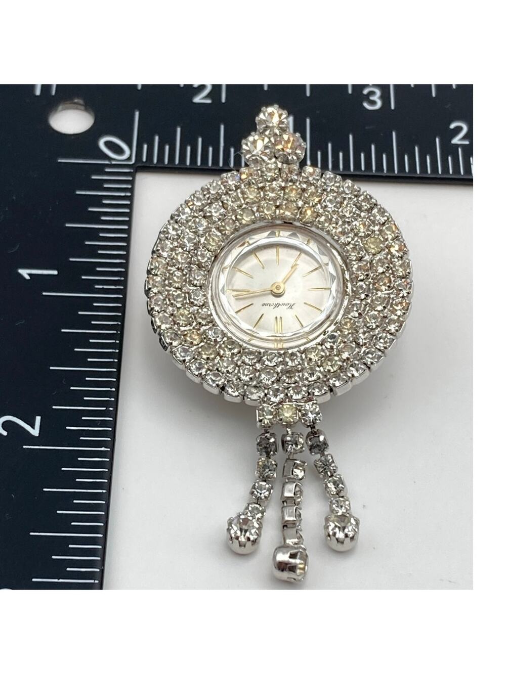 Vintage Hawthorne Mechanical Brooch Pedant Women's Watch Wind Up Works